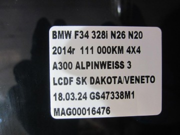 фото thumb №14, Bmw 3 f34 gt кришка задня багажника a300 альпійський білий 3 скло задня 7363253