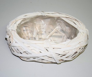 БЕЛЫЙ ДЕРЕВЯННЫЙ ГОРШОК 21x26x8 СМ
