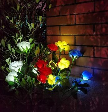 Декоративные светильники для сада на солнечных батареях Blue Rose