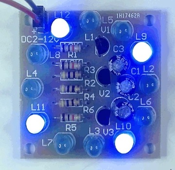 Wirujące 12Led niebieskie nauka lutowania diy kit