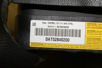 фото thumb №8, Подушка подушка безопасности водителя 13111348 zafira b