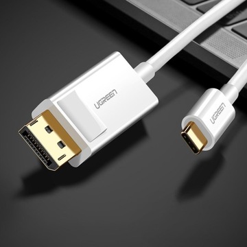 UGREEN MM139 однонаправленный адаптер USB-C — Display Port 4K 1,5 м белый