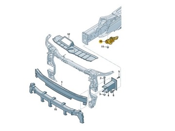 фото thumb №9, Кріплення тримач ковзун направляюча бампера перед ліва audi q5 оригінальний номер