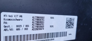 фото thumb №13, Mercedes a класс a177 amg sedan 2018- бампер зад оригинал d215