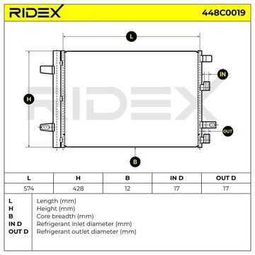 фото thumb №8, Ridex 448c0019 радіаторів кондиціонера з осушувач do opel zafira b a05