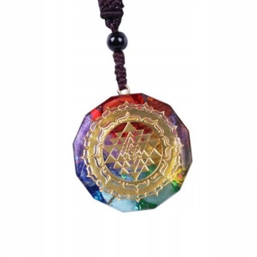 2x Naszyjnik z biżuterią Sri Yantra z wisiorkiem z