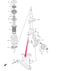 фото thumb №1, Важіль правий перед suzuki baleno