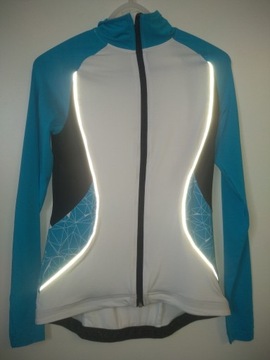 Bluza koszulka kolażowa na rower dams. odblaski XL