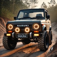 фото thumb №11, Suzuki samurai лампы led 7'' кольца angel halo eyes дневные drl гомологация