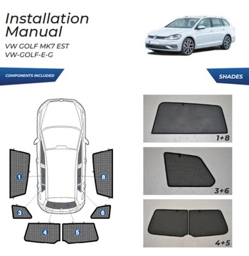 фото thumb №15, Шторки сонячний vw golf 7 універсал 2013- захисні накладки ролети сонцезахисний