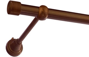 Karnisz metalowy fi 19 pojedynczy 430 cm bez żabek