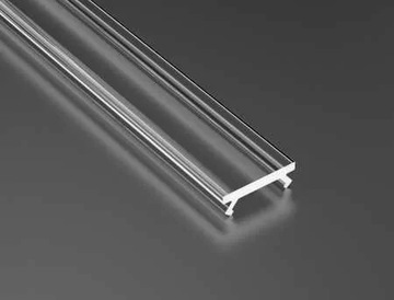Klosz Transparentny SLIM PVC 8-9mm 1 metr na profil alu 12mm X do taśm LED