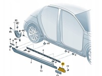 фото thumb №4, Заглушка накладка планка порога крыльев правая перед vw passat b8 2014-2023