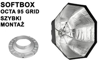 SOFTBOX octa 95cm BOWENS + Grid - SZYBKI MONTAŻ
