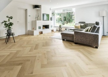 Panele Winylowe Jodełka Dąb Chic Salag Wodoodporne Klasa 34 5 mm 1.26m2