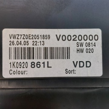 фото thumb №12, Volkswagen vw golf 5 v 1,6fsi спідометр  прилади siemens 1k0920861l