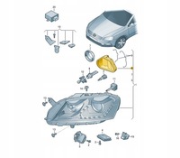 фото thumb №2, Заглушка фара vw passat b7 правая