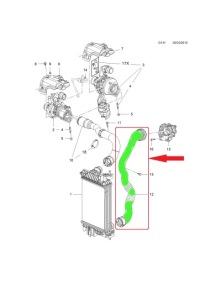 фото thumb №7, Шланг turbo интеркулер opel meriva b 1.6 cdti