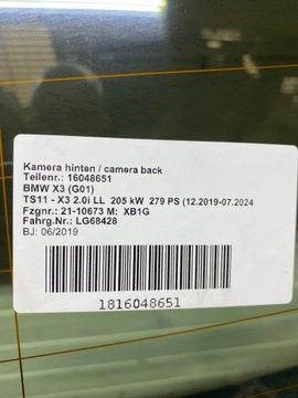 фото thumb №9, Bmw x3 g01 крышка комплектная бампер зад pdc комплектный