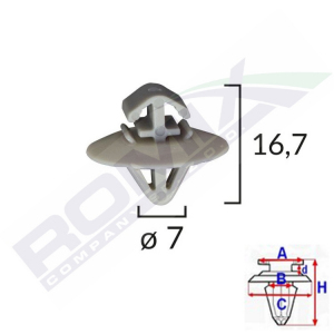 фото thumb №1, Клипса планки iveco vivaro master 71187 romix x10