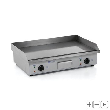 GRILL PŁYTA GRILLOWA GŁADKA ELEKTRYCZNA 2x 2200 W STAL NIERDZEWNA 730 mm