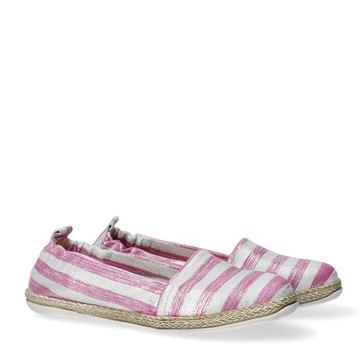 Arturo Vicci Espadryle różowo srebrne 38