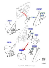 фото thumb №1, Скло дзеркало праве ford escort fiesta puma
