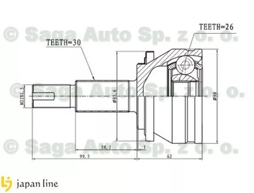 фото thumb №1, Шарнир внешний 32-02103j