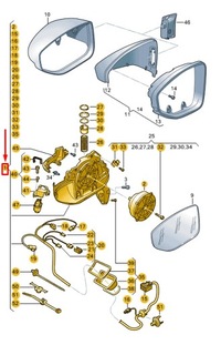 фото thumb №1, Audi e-tron gt передняя часть правый сторона wing mirror rhd 4j3857410j9b9