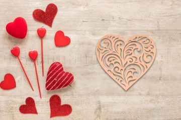 Деревянный декор HEART OPEN 2 10см СВАДЕБНЫЙ