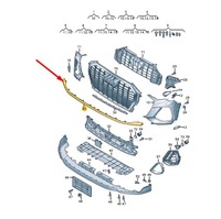 фото thumb №11, Audi q3 f3 sportback передняя часть бампер center молдинг 83a853643t94