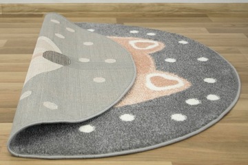 Обвенчались. КРУГЛЫЙ КОВЕР LIMA 160 СМ ДЛЯ ДЕТСКОЙ КОМНАТЫ POWDER PINK FOX DOTS