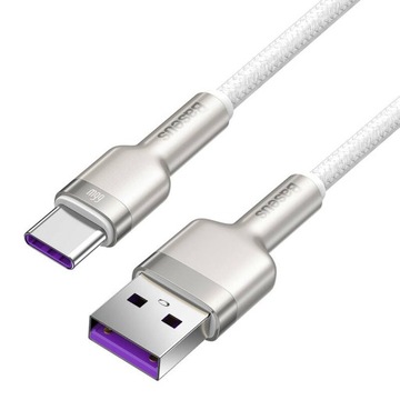 Кабель Baseus Cafule USB — USB-C, 66 Вт, 2 м (белый)