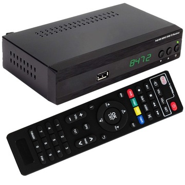 DVB-T2 FULL HD ЭФИРНЫЙ ТВ-ДЕКОДЕР HEVC H.265 HDMI-ТЮНЕР USB SCART ПУЛЬТ ДИСТАНЦИОННОГО УПРАВЛЕНИЯ