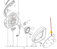 фото thumb №9, Дзеркало скло випукле з плита опорний vag volkswagen golf 2013 2017