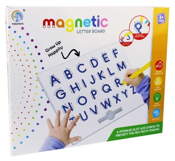 ИГРУШЕЧНАЯ ДОСКА С АЛФАВИТОМ, МАГНИТНЫЕ ШАРИКИ, БУКВЫ