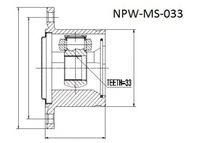 фото thumb №2, Nty npw-ms-033 набор шарнир, wał приводной
