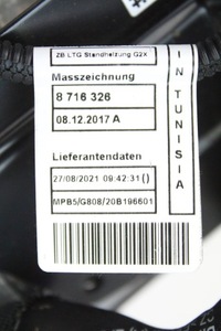 фото thumb №10, Оригинальные webasto обогреватель стояночный дизель bmw 4 g26 5a3a013