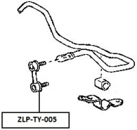 фото thumb №2, З'єднувач стабілізатора передній toyota corolla 91-97