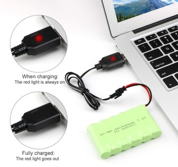 Ni-MH аккумулятор, 7,2 В, 2400 мАч, 2-контактное USB-зарядное устройство