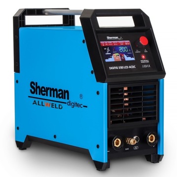 SHERMAN TIG 200 LCD ИНВЕРТОРНЫЙ СВАРОЧНЫЙ АППАРАТ AC DC MMA PULS IGBT HF 230V 200A