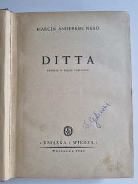 DITTA - MARCIN ANDERSEN NEXO 1949 r. /195