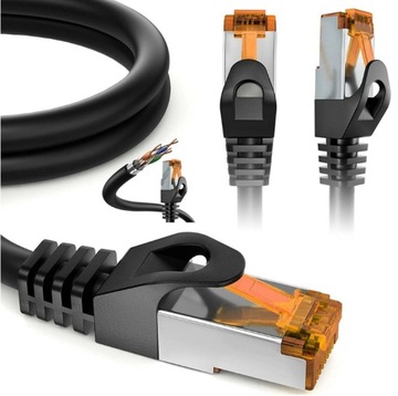 KABEL LAN ETHERNET RJ45 SIECIOWY SFTP CAT6a 15m