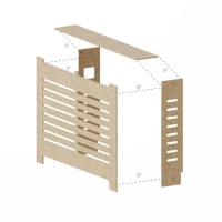 Решетка радиатора / крышка радиатора 82x58 см I