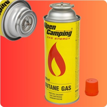 ГАЗОВЫЕ КАРТРИДЖИ ALPEN CAMPING ДЛЯ ПЛИТОВ, ЗАЖИГАЛОК, ГОРЕЛОК, НАБОР ИЗ 15 ШТ.
