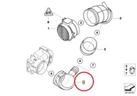 фото thumb №9, Bmw e46 z3 m54 шланг гумовий витратомір оригінальний номер
