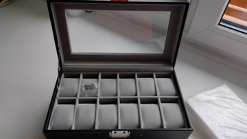 SONGMICS JWB012G01 Шкатулка для часов и украшений с выдвижным ящиком