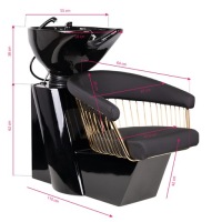 ПАРИКМАХЕРСКИЙ УМЫВАЛЬНИК GABBIANO LILLE GOLD BLACK