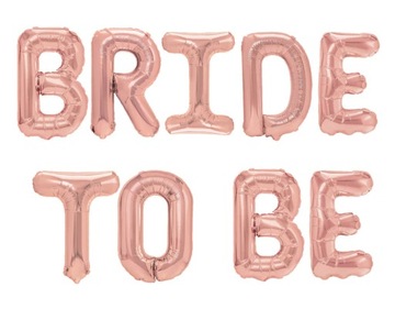 Zestaw Balonów Balony Bride To Be Rose Gold