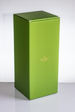 Wazon szklany cylinder 26cm zdobiony złotem